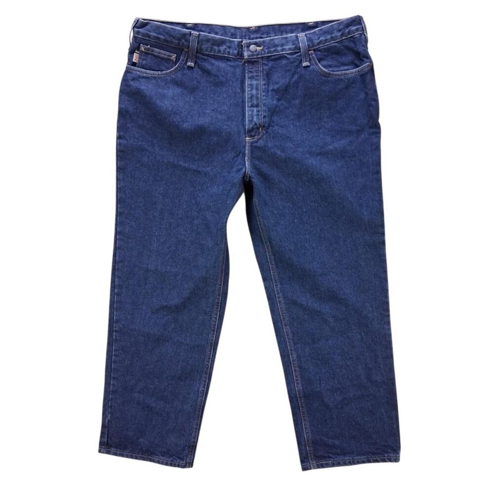 Carhartt FR Relaxed Fit Mens Jeans 42x30 Dark Wash Denim CAT 2